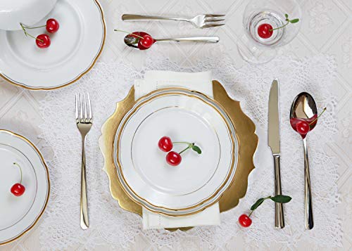Tiger-Chef-13-inch-Gold-Distressed-Scalloped-Rimmed-Round-Charger-Plates-Melamine-Plastic-Dinner-Chargers-for-Wedding-Reception-Table-Place-Settings-Pack-Of-96
