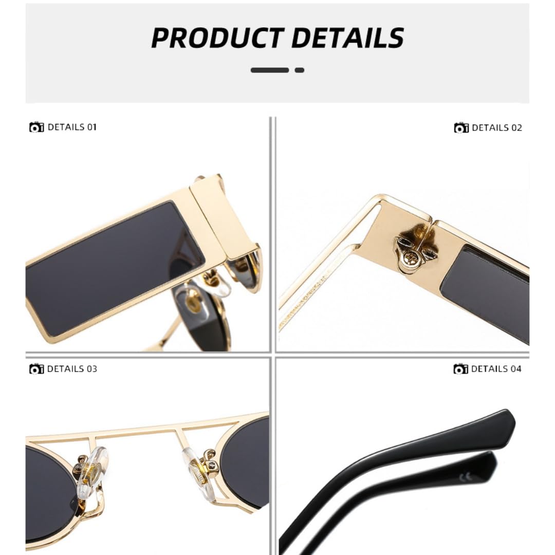 Gafas de sol redondas estilo punk para hombre gafas de sol redondas retro vintage para mujer gafas de sol steampunk de metal únicas para mujer protección UV400
