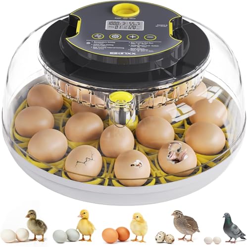IBKINXX Incubator for Hatching Eggs-18 Egg Capacity, Automatic Egg Turner, Temperature & Humidity...