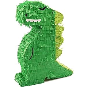 Pinata * GROEN DINO * als spel en decoratie voor kinderverjaardag en themafeest | Maat: 11x34x44cm | Pinatas Dinos…