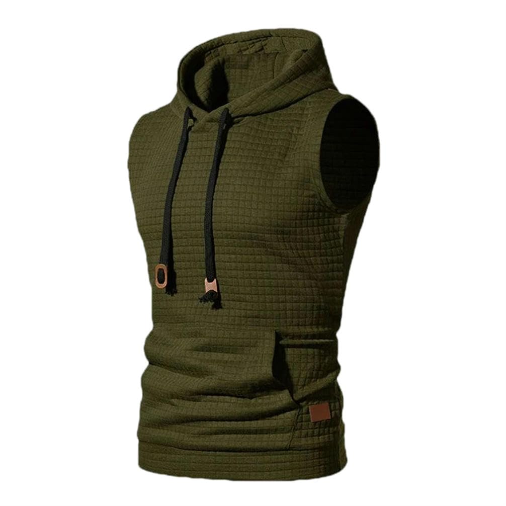 JXQXHCFS Sport Canotte Uomo Fitness Senza Maniche Con Cappuccio Tasca Top Camicia Per Gli Uomini Abbigliamento palestra