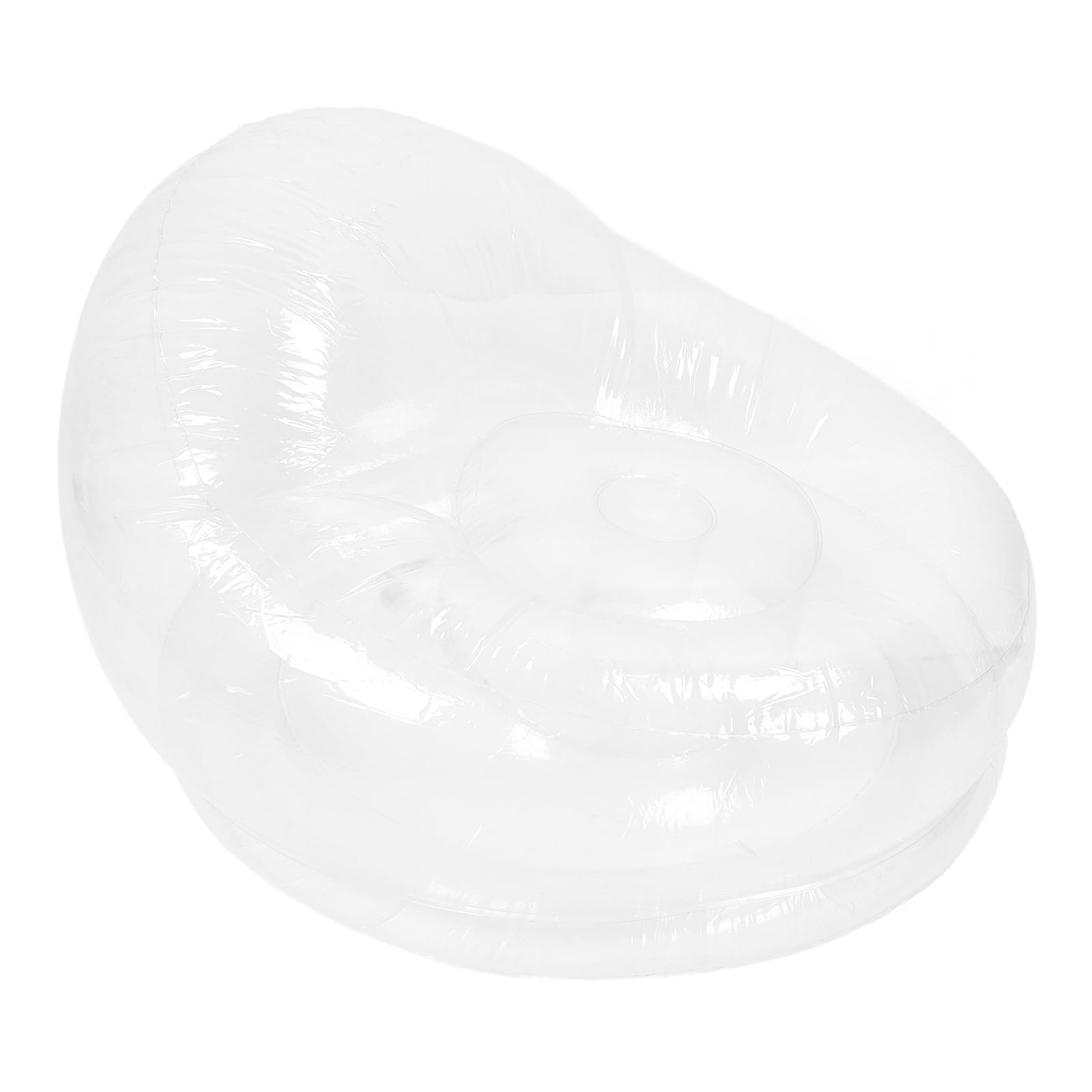 Sxhlseller Silla Inflable Transparente Sofá Inflable de PVC Transparente |Asientos Ergonómicos Interiores y Exteriores para la Playa del Patio de la Piscina