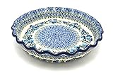Polish Pottery Baker - Pie Dish - Fluted - Winter Viola