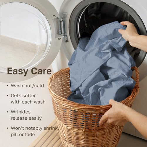 California Design Den 100% Organic Cotton Twin Sheets Set, 3 Pcs - image 7