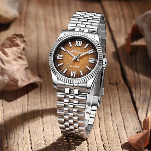 Image of ADDIESDIVE 10.6 MM Luxury Watches for Men Women Roman Numerals Synthetic Sapphire VH Sweep Second Fluted Bezel Casual Wear Unisex Watch