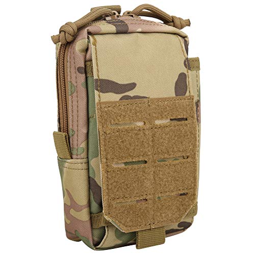 【2020 Promoción Final】Jarchii Riñonera táctica, riñonera Deportiva, Gran Capacidad, Buen Sellado, Camuflaje Verde/CP para Hombres o Mujeres, Escalada en Roca para Senderismo o Ciclismo, Regalos(CP Cam