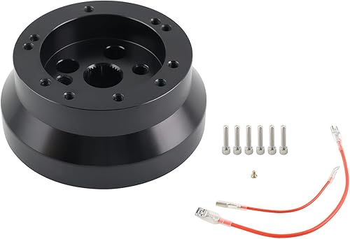 Adaptador de cubo de volante de 5 y 6 agujeros, repuesto de adaptador de cubo corto de aluminio compatible con Chevy GMC Cadillac Pontiac Truck