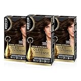Syoss Oleo Intense - Tinte 4-86 Castaño Helado – Coloración permanente Sin Amoníaco – Cobertura profesional de canas – Resultados de peluquería (Pack De 3)