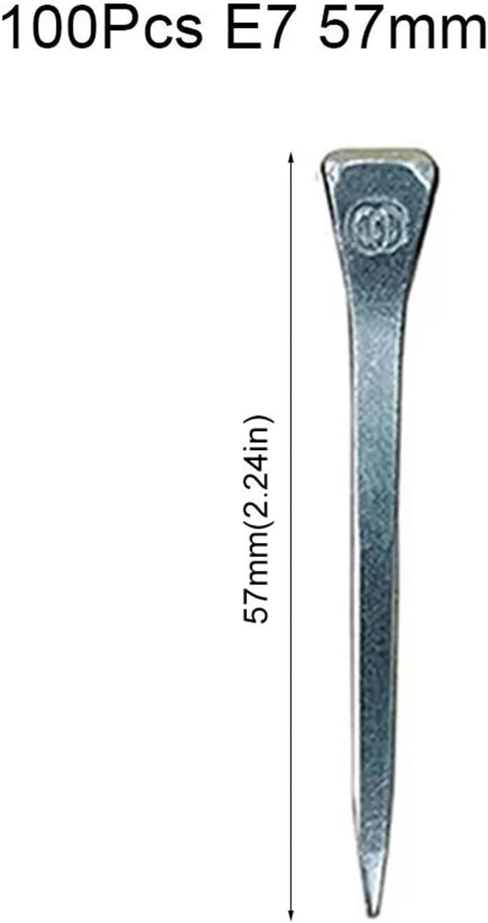 200-Count Steel E2-E8 Horseshoe Nails – New Addition for Harness Repair, Hoof Upkeep & Equestrian Sports Equipment(E7 57mm)