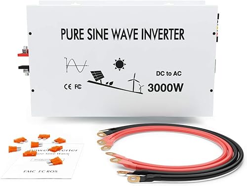 Miniatura 7 de WZRELB 3000W 24V onda sinusoidal pura inversor de energía solar DC a 110V convertidor de CA RBP300024W