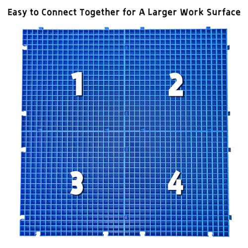 stained glass cutting mat solid bottom plastic grid blue 1 pack