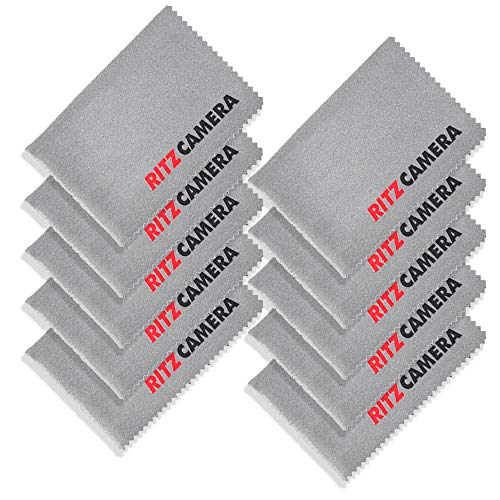 Microfiber Cloth for Electronics (10 Pack) - Cleans Lenses, Glasses, Screens, Cameras, iPad, iPhone, Eyeglasses, Cell Phone, LCD TV Screens and More