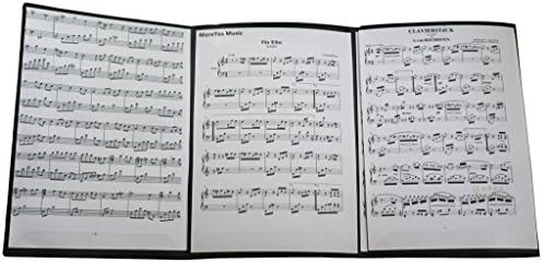MOREYES Music Folder For Music Sheets Unfolding When Playing Instrument (black)