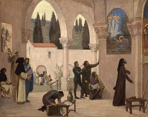 Poster image affiches et gravures chrétiennes Pierre Puvis de Chavannes toile salon 60x90cm