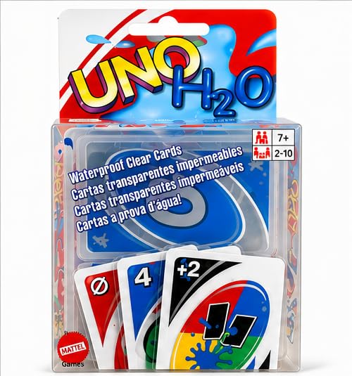 SR UNOO H2O Waterproof Edition | Transparent Splash-Proof Cards | Family Party Game for Kids & Adults | Durable PVC Material with Travel Storage Case | 108 Cards with Case-image-36