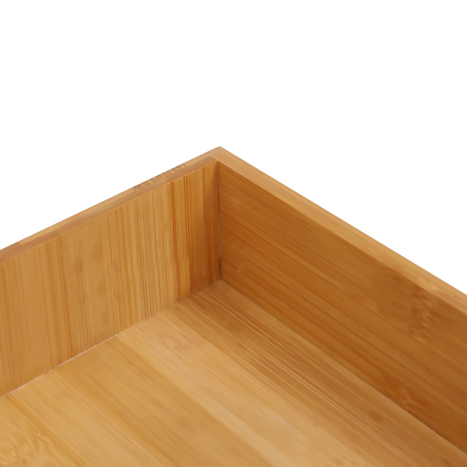 Organizer da scrivania in bambù, 30 x 19 x 20 cm, con 3 cassetti, bordi rotondi e piedini antiscivolo, organizer multifunzionale per la casa, l'ufficio, la camera da letto e la decorazione