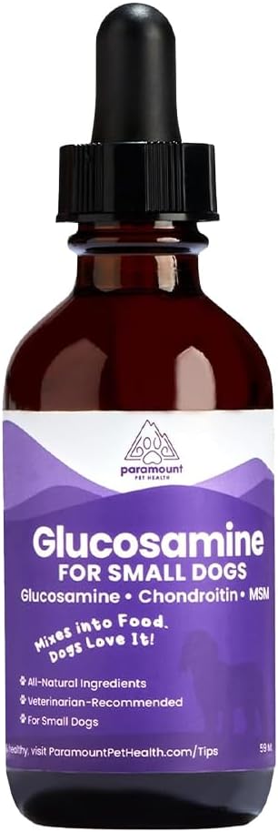 Liquid Glucosamine for Small Dogs, 260mg Glucosamine Liquid for Dogs Joint Supplement for Mobility & Comfort, Easy-to-Use Liquid MSM & Chondroitin, 2 oz Liquid Glucosamine for Small Dogs, 260mg Glucosamine Liquid for Dogs Joint Supplement for Mobility & Comfort, Easy-to-Use Liquid MSM & Chondroitin, 2 oz