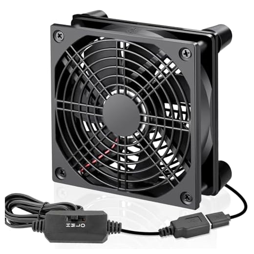 WDERAIR 120mm 5V USB Quiet Computer Cooling Fan with Multi-Speed Controller for Router WiFi Modem Xbox TV Box DVR PlayStation Receiver and Other Electronics Cooler