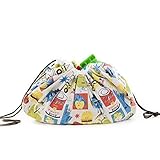 Saco recogejuguetes reversible: ¡Una alfombra de juego que se convierte en un segundo en una gran bolsa de juguetes!