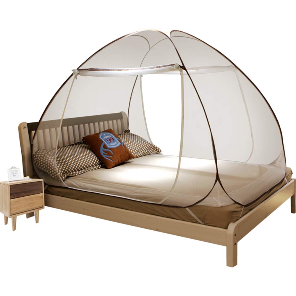 AIBAB 蒙古包蚊帐 三开门免安装 可折叠便携式帐篷 防止坠床 防止昆虫 适合是室内和户外 6.6 feet