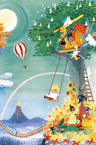 やのまん(Yanoman) 【日本製】1000ピース ジグソーパズル ムーミン MOOMIN レインボーハウス (50x75cm) 10-1473 ピース請求ハガキ のり付き へら付き サービスカード付 ジグソーパズルのトリセツ付