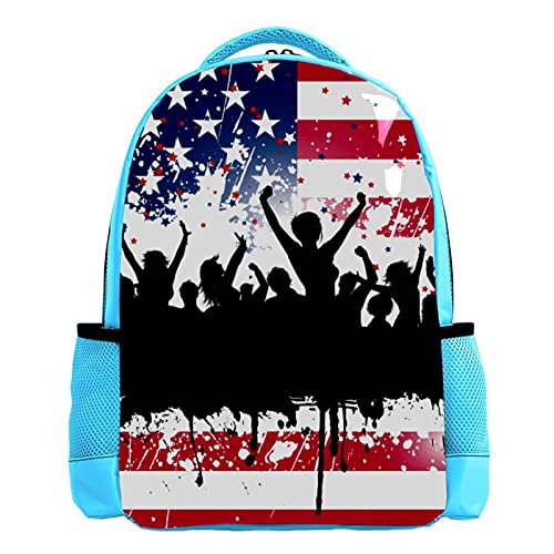 Sac d'école mignon avec drapeau américain pour garçons et filles