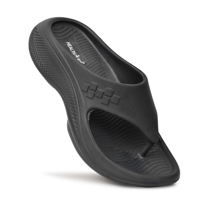 Image of HEALTH FIT Super Soft Ortho Care Bounce Back|Anti-Skid & Comfortable Stylish Light weight |Waterproof Slipper for Daily Use| Flexiable for Men's HF11 Light Grey