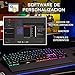 THE G-LAB Keyz Rubidium Teclado Mecánico Gaming QWERTY – Incluye Ñ –...