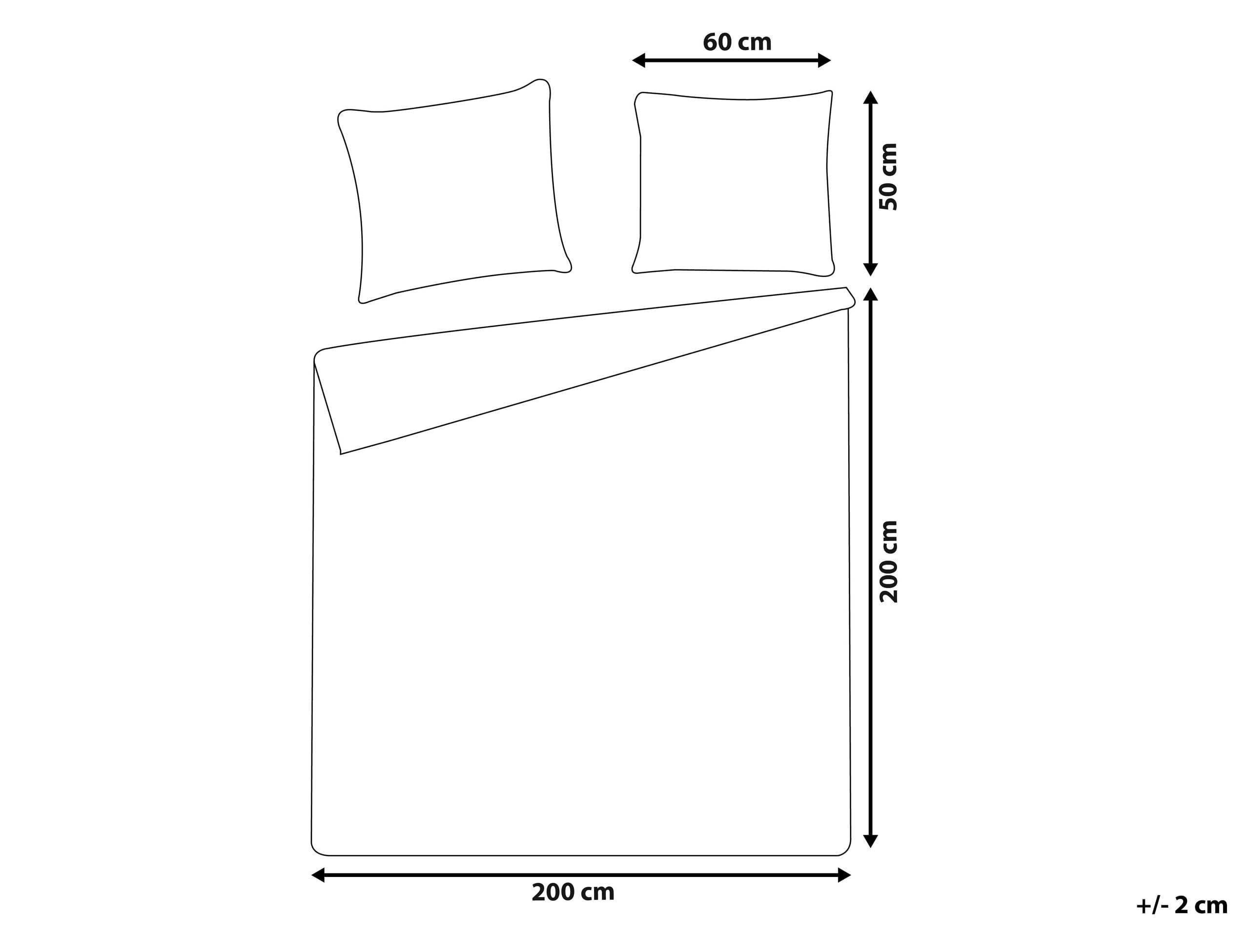 Komplet pościeli 200 x 200 cm muślin bawełna gładka złamana biel Sumner