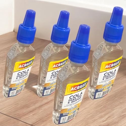 Kit 4 Cola para Eva isopor 35g Lavável Escolar artesanato