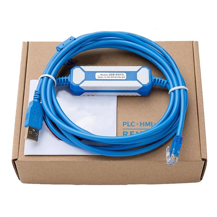 Suitable for USB-KOYO PLC Programming Cable SN SM SH SR DL NK Series Data Upload/Download Cable Blue Gold-Plated Model
