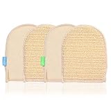 Loofah Mitt Shower Glove - Exfoliate Bath Gloves Body Scrubber for Exfoliating, Loofa Mittens for Me