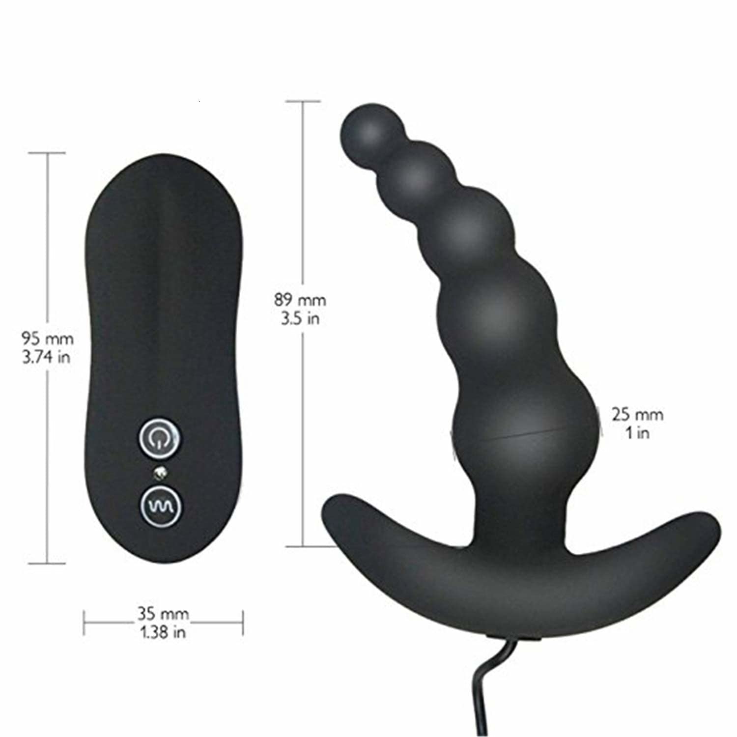 Plug anale Plug anale vibrante con perline anali con massaggio di stimolazione della prostata a distanza 9 Giocattolo vibratore vibrante per allenamento anale