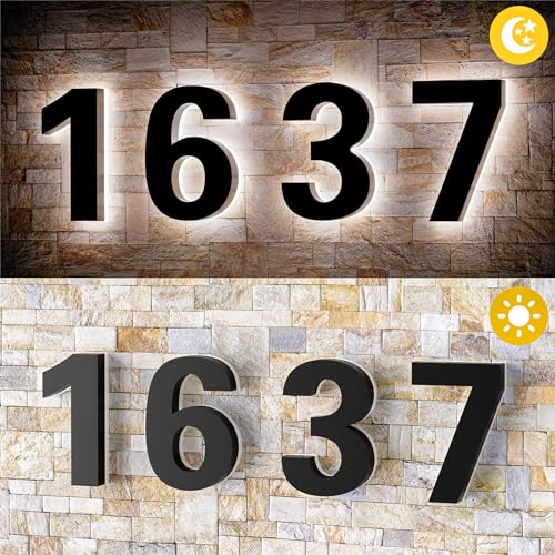 Numéro de maison LED rétroéclairé 15,2 cm acier inoxydable étanche - 3