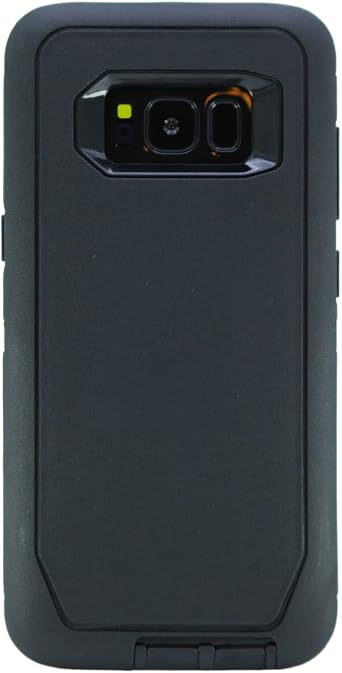 Case for Galaxy S8 (5.8) Heavy Duty Full Body Military Grade Drop Protection Carrying Cover Holder | Holster for Men Belt with Clip Stand Black/Black
