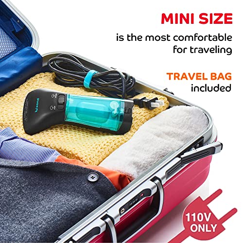Steamer For Clothes Travel And Home - Portable, Handheld Steamer For Garment And Fabric - No Spitting, Safe And Little Handy - Compact Mini Steamer For Clothing And Curtain With Accessories (Black) #TOP4