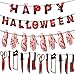 SNUNGPHIR Halloween Pancartas para Fiestas,Juego de Decoración de Halloween de Horror,Guirnaldas de Armas Sangrientas Cuchillo Manos Cortadas Pies Suministros Halloween para Fiesta Indoor Outdoor