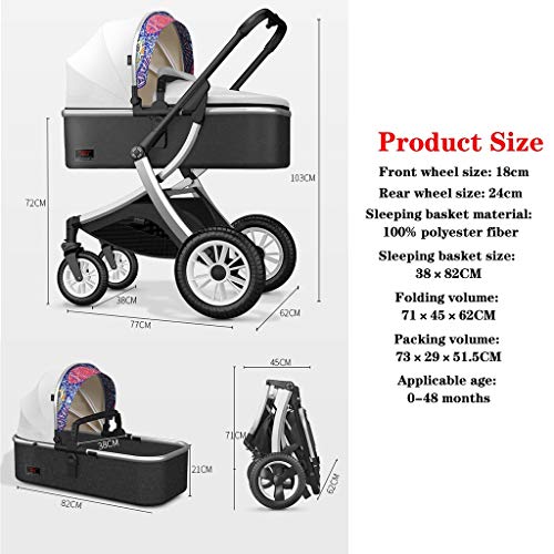 Babywandelwagen Voor Pasgeboren Kinderwagen, Reissysteem Wandelwagen En Autostoel, Autostoelwagen Combo's, Kinderwagen 3… - Afbeelding 8