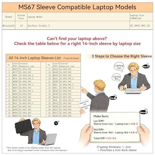 Housse rigide 14 pouces Smatree MS67 pour Surface Laptop Studio 2 - 2