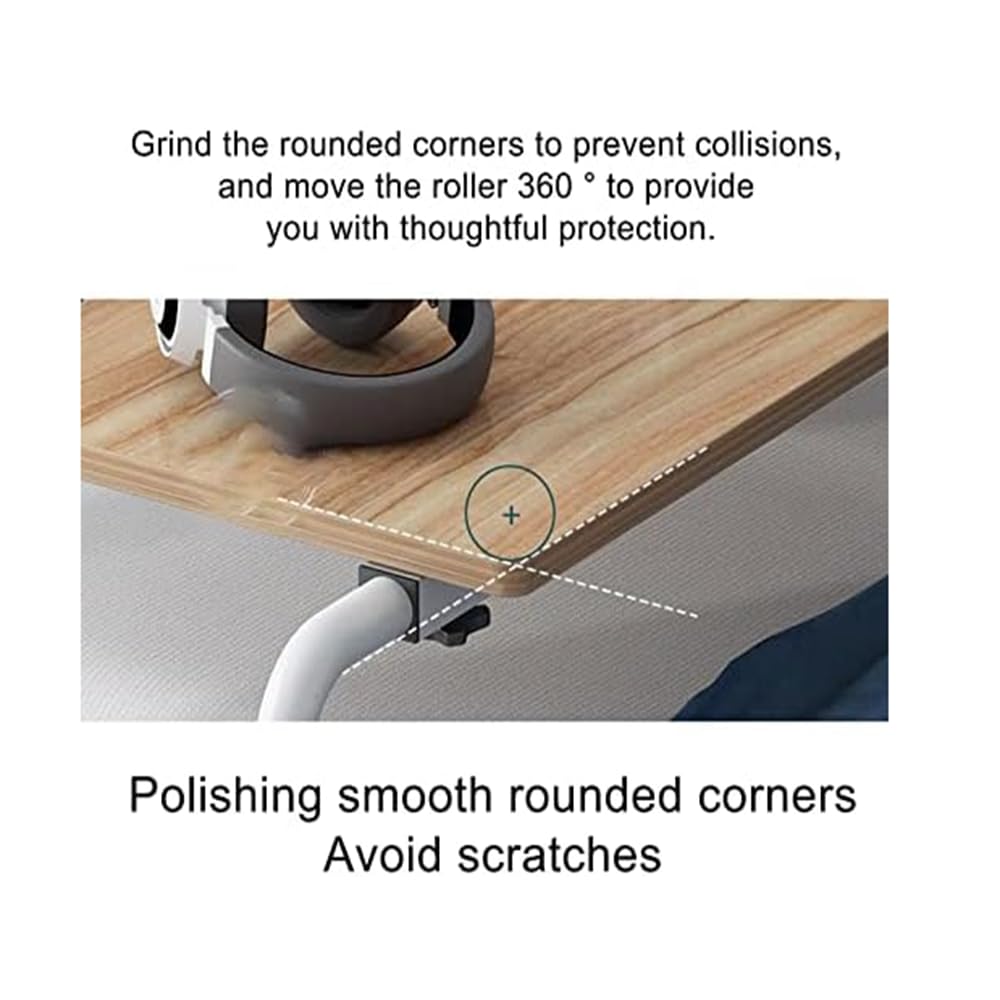 Tavolo da Letto Mobile a Croce Tavolo da Letto con Ruote Altezza e Lunghezza Regolabili Scrivania per Computer Carrello per Laptop per Postazione di Lavoro per la Casa, Camera da Letto, Uffic(Color:C)