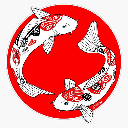 Japanese Koi Vinyl Waterproof Sticker Decal Car Laptop Wall Window Bumper Sticker 5" #TOP21