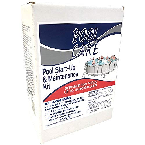 Qualco Pool Care 42005 15,000 Gallon Swimming Pool Chemical Maintenance Cleaner Kit