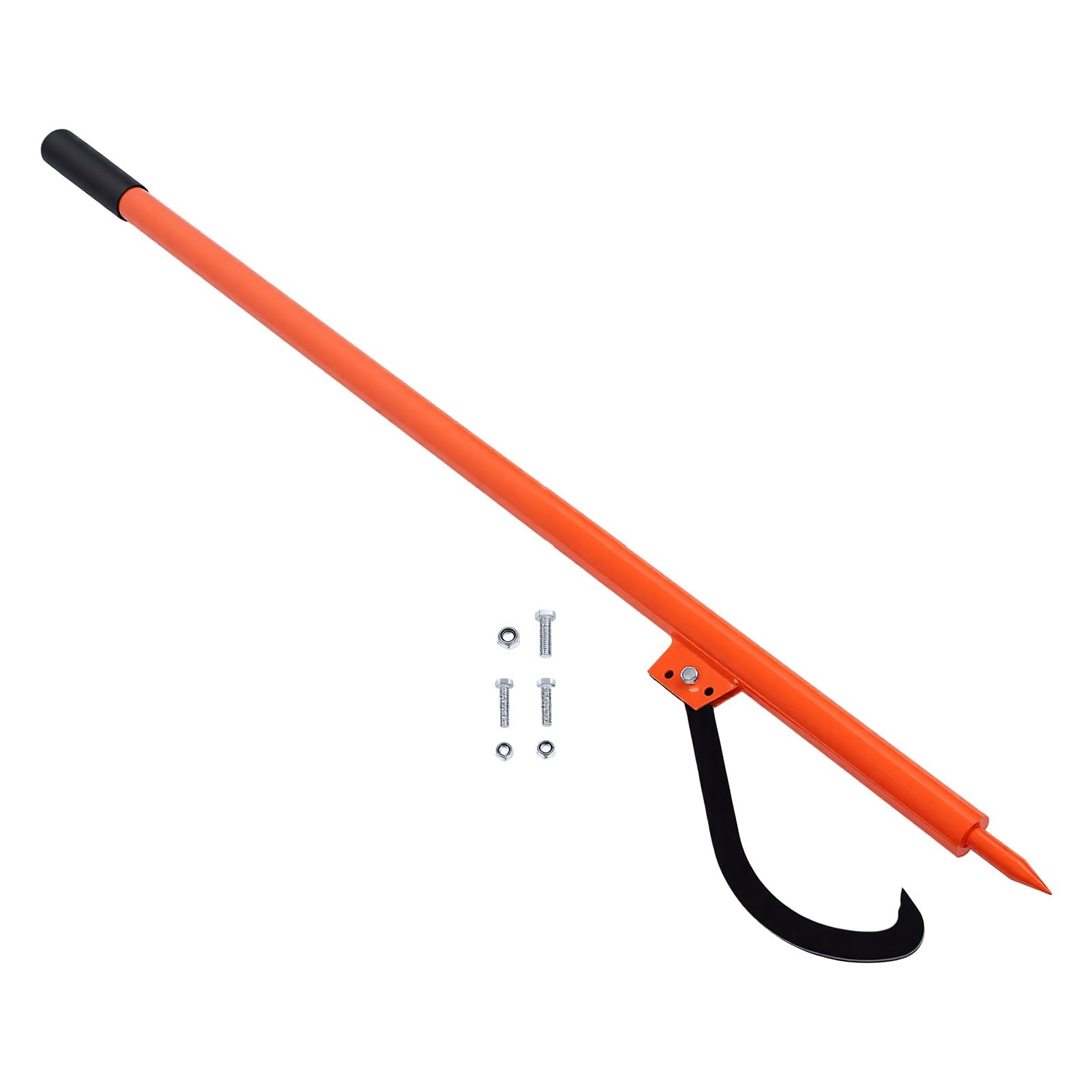 Luocute Rodillo para Troncos Resistente de 58 Pulgadas, Gancho para Troncos de Acero Al Carbono con Agarre de Goma, Gancho Ajustable para Enrollar, Girar y Levantar de hasta 19