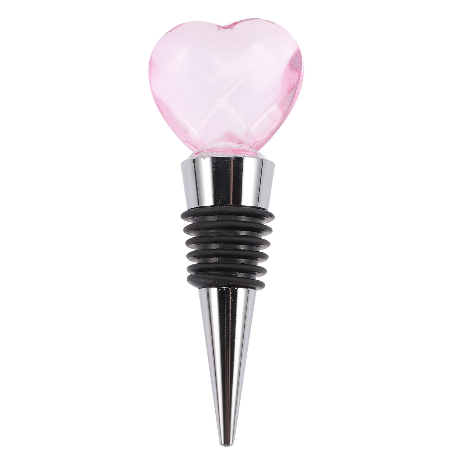 Tapón de vino de corazón de cristal para detalles de bodas y celebraciones románticas