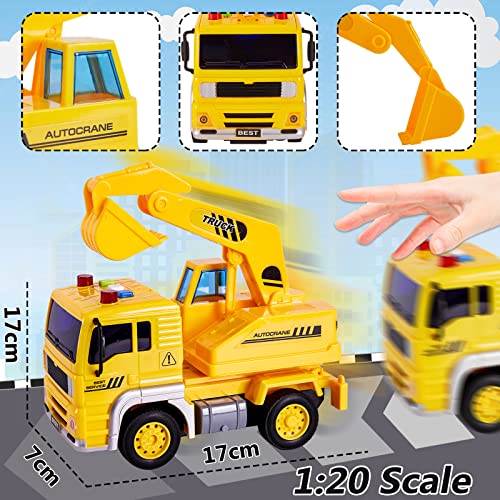 HERSITY Escavatore Giocattolo per Bambini con Luci...