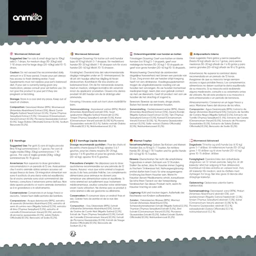 Vermifugo per Gatti e per Cani in Gocce 120ml, Sverminatore per Gatti e Cani, Vermifugo Gocce con Ingredienti Naturali, Vermifugo per Cani e Gatti Liquido, Sverminante per Gatti e Sverminante per Cani - 7