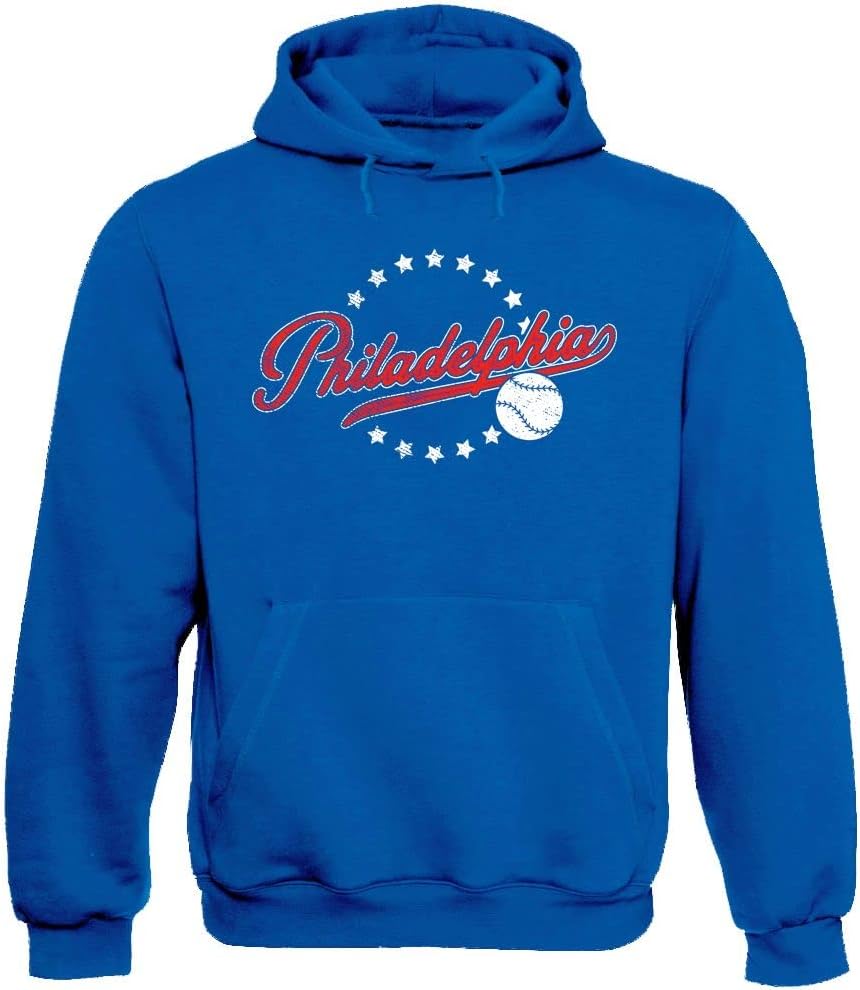 Xtreme Apparrel Team Vintage Style Men's Hoodie Sweatshirt for Baseball Fans