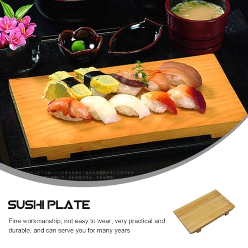 Plato para Sushi estilo japonés color natural mediano miniatura 3