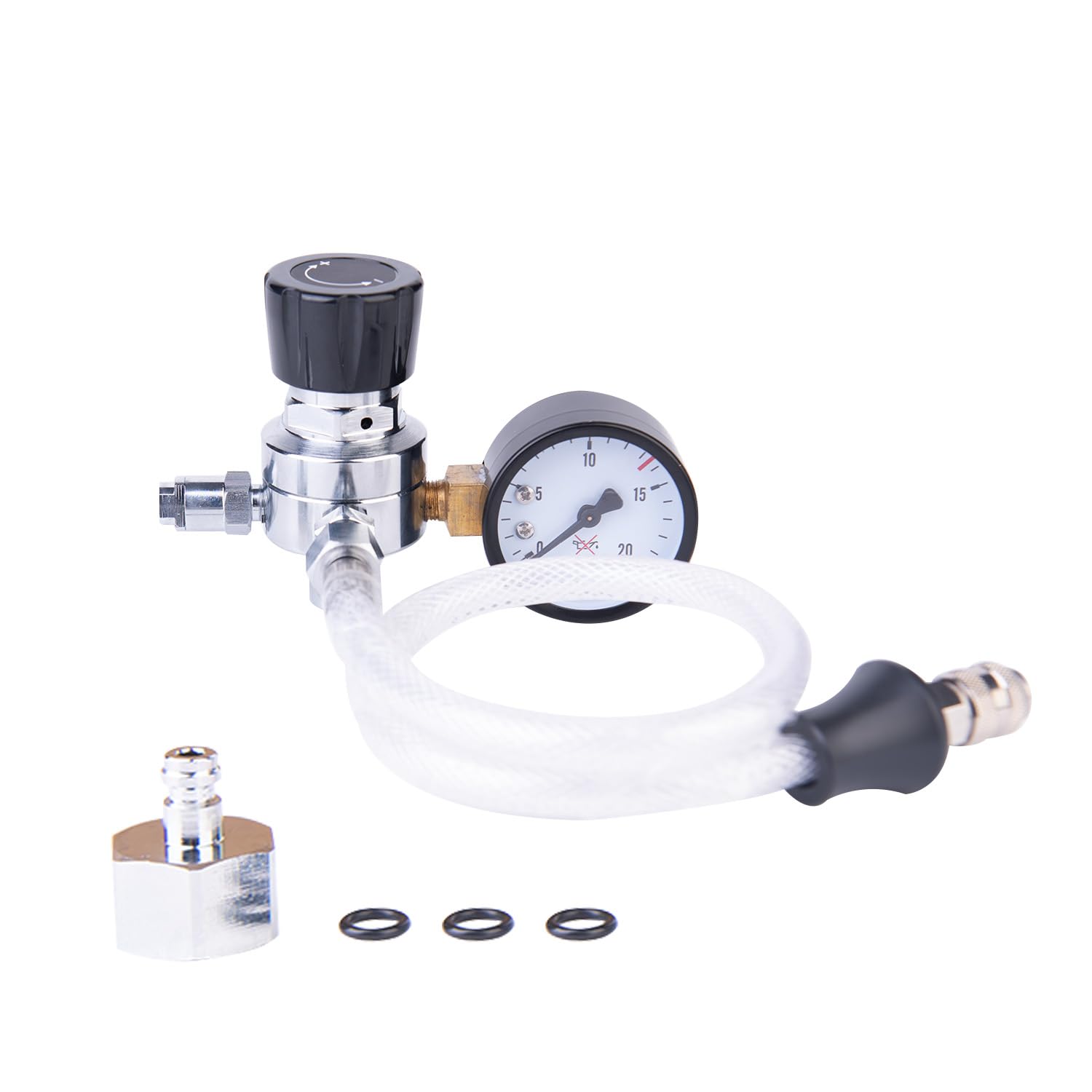 AmazWhip Single Gauge N2O Pressure Regulator for Cream Charger and Dispenser (Brass N2O Regulator)