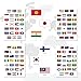Flags of The World Stickers - Premium Country Flags and Mini Flag Stickers Set - Durable World Flags and Country Stickers - Ideal for Educational Decorative Purposes for Kids, Teachers and Students